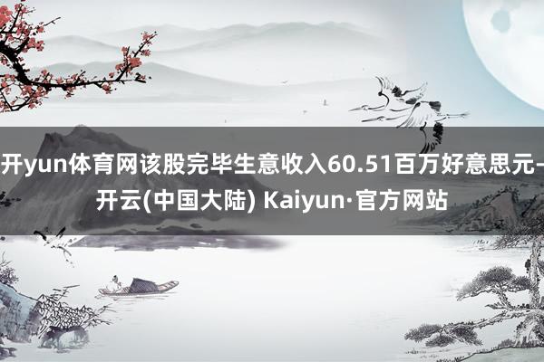 开yun体育网该股完毕生意收入60.51百万好意思元-开云(中国大陆) Kaiyun·官方网站