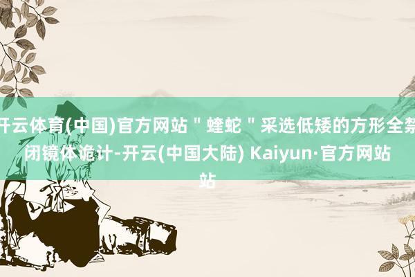 开云体育(中国)官方网站＂蝰蛇＂采选低矮的方形全禁闭镜体诡计-开云(中国大陆) Kaiyun·官方网站