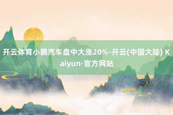 开云体育小鹏汽车盘中大涨20%-开云(中国大陆) Kaiyun·官方网站