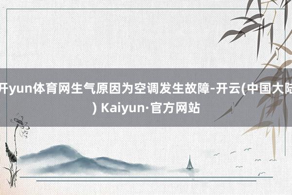 开yun体育网生气原因为空调发生故障-开云(中国大陆) Kaiyun·官方网站