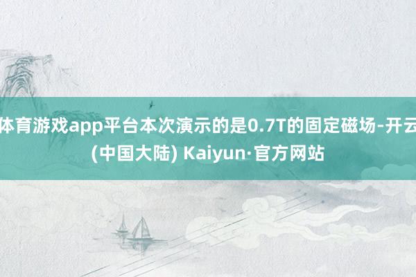 体育游戏app平台本次演示的是0.7T的固定磁场-开云(中国大陆) Kaiyun·官方网站