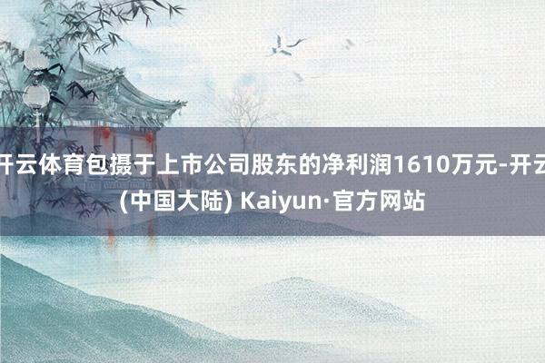 开云体育包摄于上市公司股东的净利润1610万元-开云(中国大陆) Kaiyun·官方网站