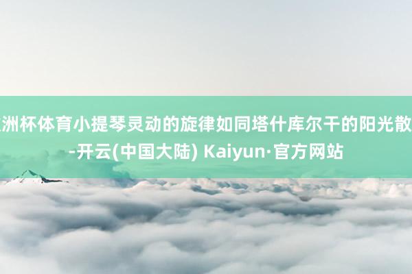 欧洲杯体育小提琴灵动的旋律如同塔什库尔干的阳光散落-开云(中国大陆) Kaiyun·官方网站