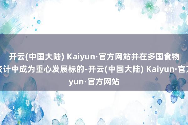 开云(中国大陆) Kaiyun·官方网站并在多国食物科技狡计中成为重心发展标的-开云(中国大陆) Kaiyun·官方网站