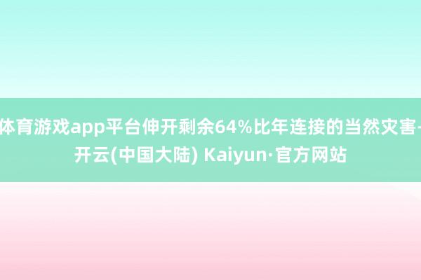体育游戏app平台伸开剩余64%比年连接的当然灾害-开云(中国大陆) Kaiyun·官方网站